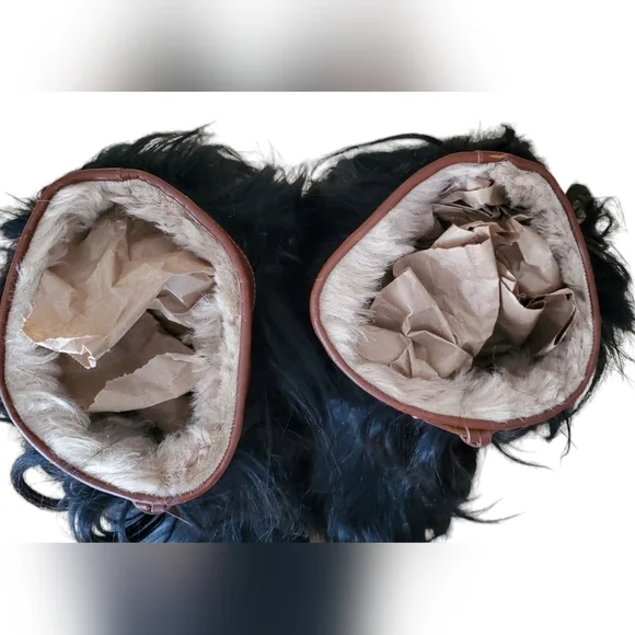 GUCCI Yeti Siberian Goat Hair Black Fur Vintage winter boots with COA - Picture 13 of 16